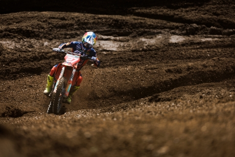 Simon Laengenfelder of Germany and Red Bull KTM Factory Racing competes during the FIM MXGP Motocross World Championship in Loket, Czech Republic on July 27, 2025. // Samo Vidic / Red Bull Content Pool // SI202507271628 // Usage for editorial use only //