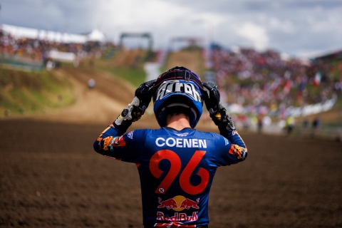 Lucas Coenen of Belgium and Red Bull KTM Factory Racing seen prior to the FIM MXGP Motocross World Championship in Loket, Czech Republic on July 27, 2025. // Samo Vidic / Red Bull Content Pool // SI202507271632 // Usage for editorial use only //
